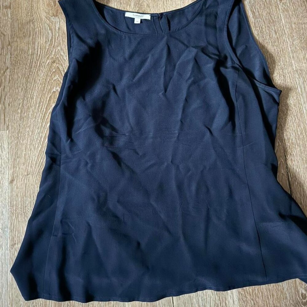 Santorelli Blue Silk‎ Blouse Size 12